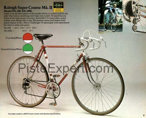 Raleigh Super Course fiche technique et avis